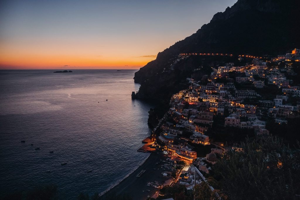 Gorgeous night view from Villa Oliviero